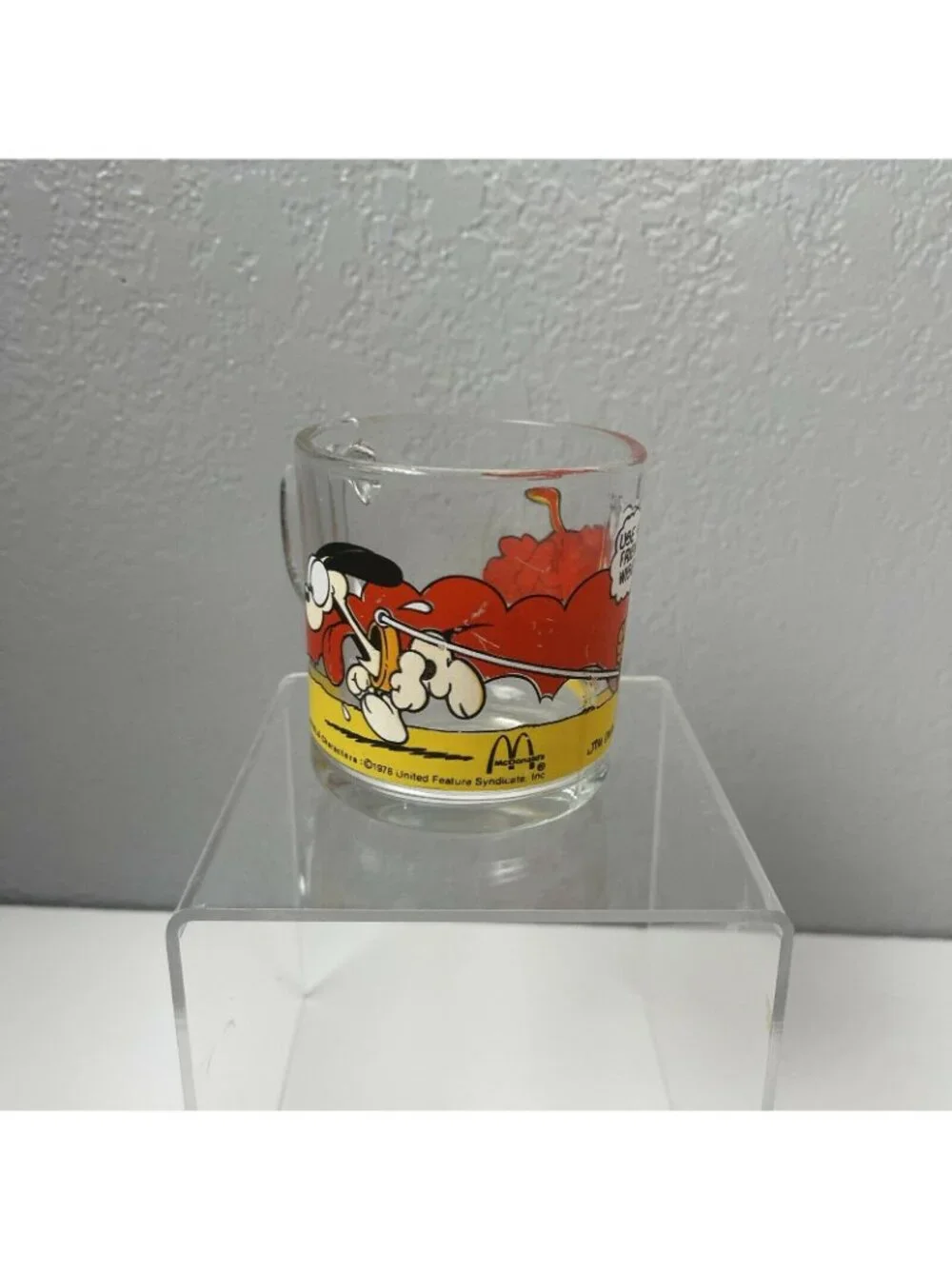 1978 McDonalds Garfield "Use Your Friends Wisely" Cup Mug - Picture 2 of 3